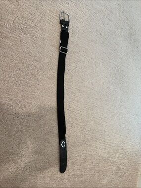 Kids Black Elastic Belt with Silver Buckle